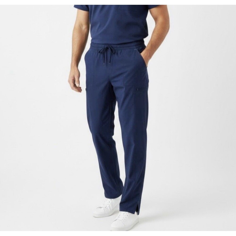 Scrubstar Easy Stretch Men’s blue Scrub Pants WITH/Drawstring Cargo Pockets XL